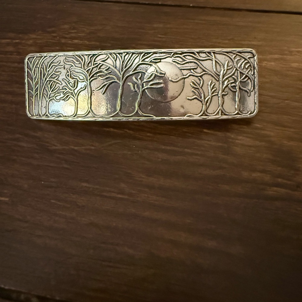 Silver Tree Design Hair Clip